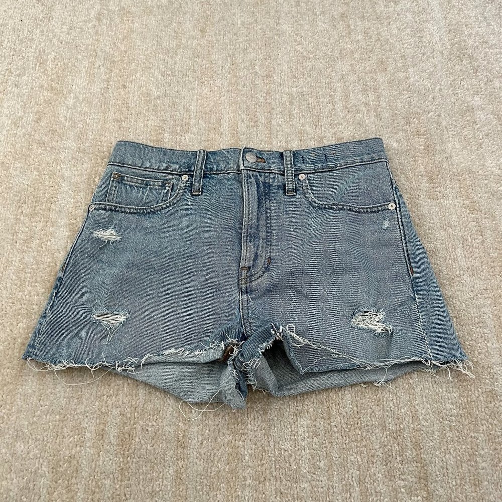 Madewell High Rise The Perfect Jean Shorts in Snyder 28 Blue